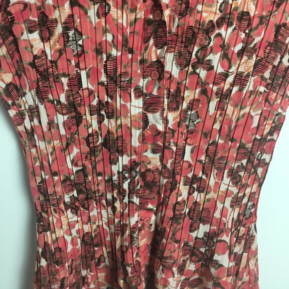 Laura Scott Button Down Ribbed Floral Shirt - Picture 6 of 12